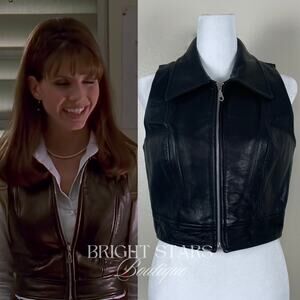 Extremely Rare Black Leather Vest ASO Cordelia Chase Buffy The Vampire Slayer